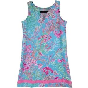 Pappagallo Girls Ella Dress‎ Size Large Pique Coral Vacation Kidcore Floral